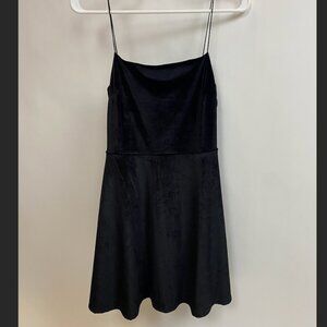 Black Velvety Mini Dress